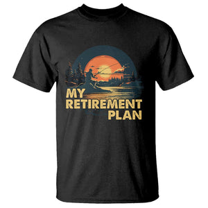 Retirement Plan T Shirt Funny Retired Fisherman Fishing TS09 Black Printyourwear