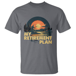 Retirement Plan T Shirt Funny Retired Fisherman Fishing TS09 Charcoal Printyourwear