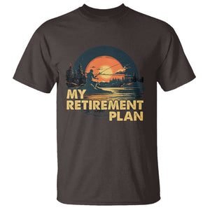 Retirement Plan T Shirt Funny Retired Fisherman Fishing TS09 Dark Chocolate Printyourwear