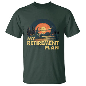 Retirement Plan T Shirt Funny Retired Fisherman Fishing TS09 Dark Forest Green Printyourwear