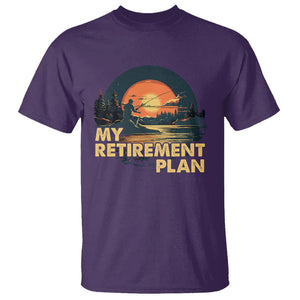 Retirement Plan T Shirt Funny Retired Fisherman Fishing TS09 Purple Printyourwear