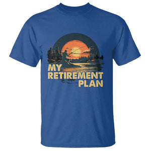 Retirement Plan T Shirt Funny Retired Fisherman Fishing TS09 Royal Blue Printyourwear