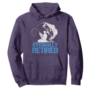 Retirement Hoodie O'fishally Retired Fishing Fisherman TS09 Purple Print Your Wear