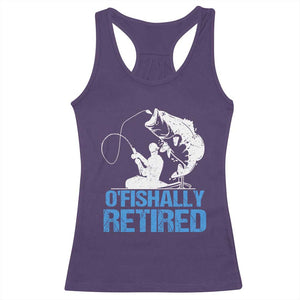 Retirement Racerback Tank Top O'fishally Retired Fishing Fisherman TS09 Purple Print Your Wear