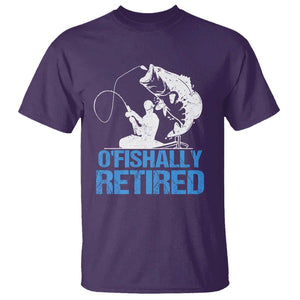 Retirement T Shirt O'fishally Retired Fishing Fisherman TS09 Purple Print Your Wear