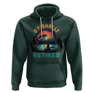 Retirement Hoodie O'fishally Retired Fishing Men TS09 Dark Forest Green Printyourwear