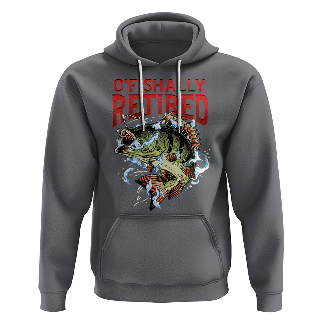 Retirement Hoodie O'fishally Retired Fishing Men TS09 Charcoal Printyourwear