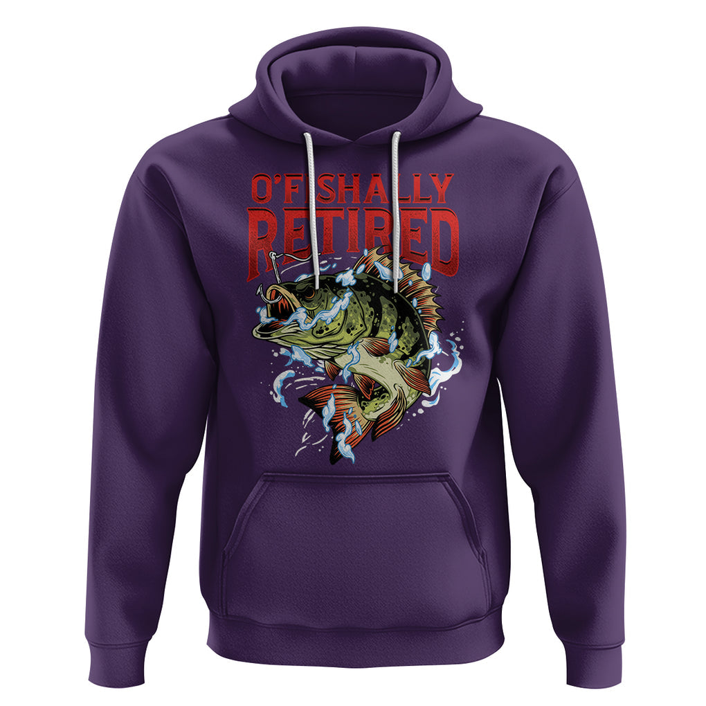 Retirement Hoodie O'fishally Retired Fishing Men TS09 Purple Printyourwear
