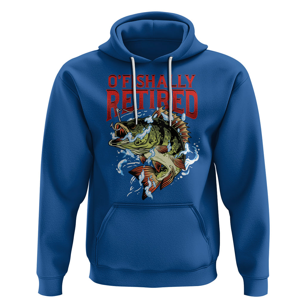Retirement Hoodie O'fishally Retired Fishing Men TS09 Royal Blue Printyourwear