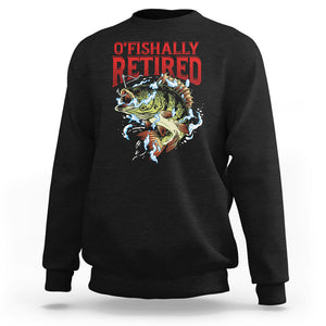 Retirement Sweatshirt O'fishally Retired Fishing Men TS09 Black Printyourwear