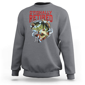 Retirement Sweatshirt O'fishally Retired Fishing Men TS09 Charcoal Printyourwear