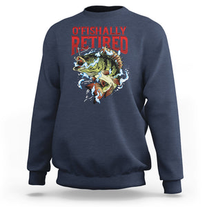 Retirement Sweatshirt O'fishally Retired Fishing Men TS09 Navy Printyourwear