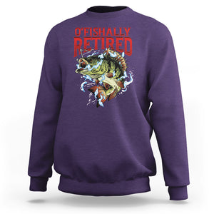 Retirement Sweatshirt O'fishally Retired Fishing Men TS09 Purple Printyourwear