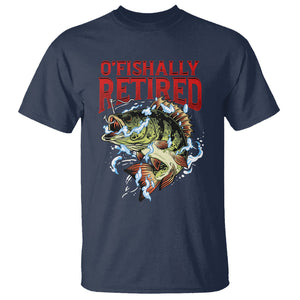 Retirement T Shirt O'fishally Retired Fishing Men TS09 Navy Printyourwear