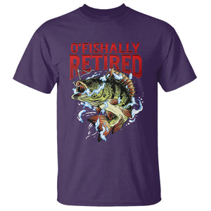 Retirement T Shirt O'fishally Retired Fishing Men TS09 Purple Printyourwear