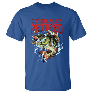 Retirement T Shirt O'fishally Retired Fishing Men TS09 Royal Blue Printyourwear