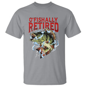 Retirement T Shirt O'fishally Retired Fishing Men TS09 Sport Gray Printyourwear