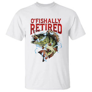 Retirement T Shirt O'fishally Retired Fishing Men TS09 White Printyourwear