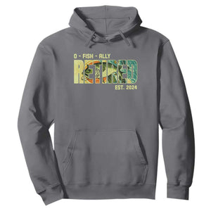 Retirement Hoodie O'fishally Retired Fishing Men Fisherman TS09 Charcoal Print Your Wear