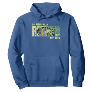 Retirement Hoodie O'fishally Retired Fishing Men Fisherman TS09 Royal Blue Print Your Wear