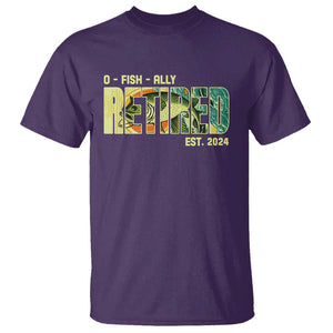 Retirement T Shirt O'fishally Retired Fishing Men Fisherman TS09 Purple Print Your Wear