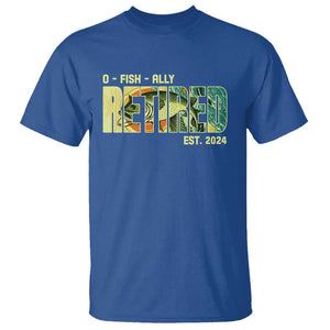 Retirement T Shirt O'fishally Retired Fishing Men Fisherman TS09 Royal Blue Print Your Wear