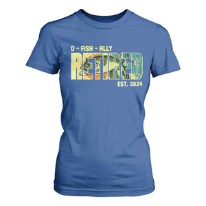 Retirement T Shirt For Women O'fishally Retired Fishing Men Fisherman TS09 Royal Blue Print Your Wear