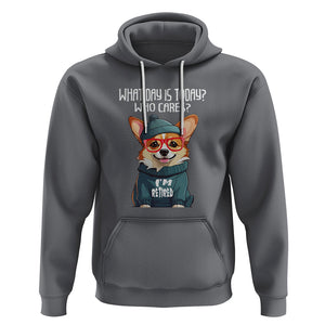 Retirement Hoodie What Day Is Today Who Cares I'm Retired Funny Dog TS09 Charcoal Printyourwear