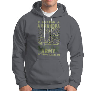 Retirement Hoodie I'm A Dad A Grandpa And A Retired Army Nothing Scares Me TS09 Charcoal Printyourwear