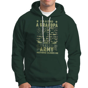 Retirement Hoodie I'm A Dad A Grandpa And A Retired Army Nothing Scares Me TS09 Dark Forest Green Printyourwear