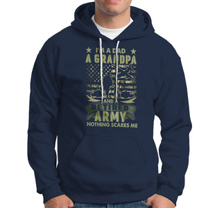 Retirement Hoodie I'm A Dad A Grandpa And A Retired Army Nothing Scares Me TS09 Navy Printyourwear