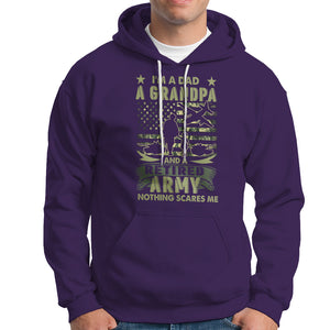 Retirement Hoodie I'm A Dad A Grandpa And A Retired Army Nothing Scares Me TS09 Purple Printyourwear