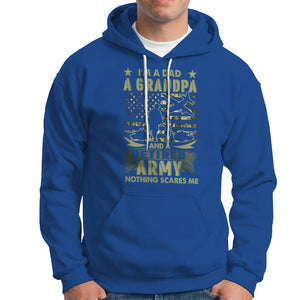 Retirement Hoodie I'm A Dad A Grandpa And A Retired Army Nothing Scares Me TS09 Royal Blue Printyourwear