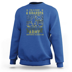 Retirement Sweatshirt I'm A Dad A Grandpa And A Retired Army Nothing Scares Me TS09 Royal Blue Printyourwear