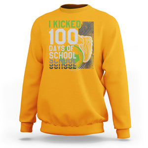 I Kicked 100 Days Of School Soccer Player Sweatshirt TS09 Gold Printyourwear