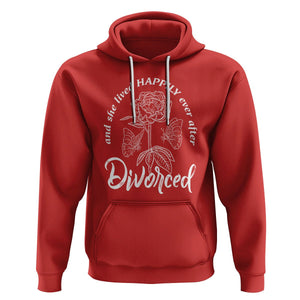 She Lived Happy Ever After Divorce Hoodie TS09 Red Printyourwear