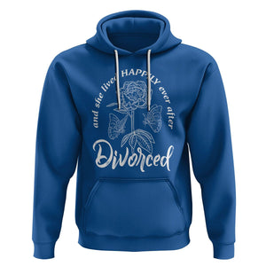 She Lived Happy Ever After Divorce Hoodie TS09 Royal Blue Printyourwear