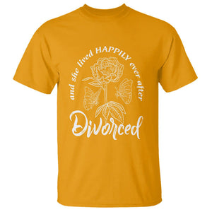 She Lived Happy Ever After Divorce T Shirt TS09 Gold Printyourwear