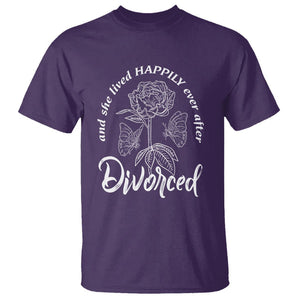 She Lived Happy Ever After Divorce T Shirt TS09 Purple Printyourwear