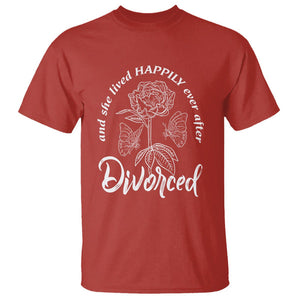 She Lived Happy Ever After Divorce T Shirt TS09 Red Printyourwear