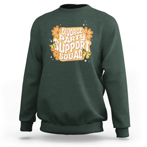 Divorce Party Support Squad Sweatshirt TS09 Dark Forest Green Printyourwear