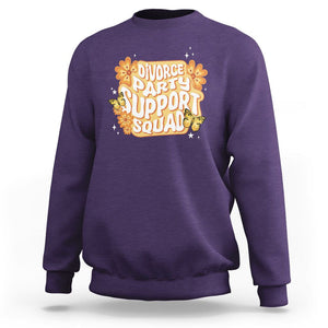 Divorce Party Support Squad Sweatshirt TS09 Purple Printyourwear