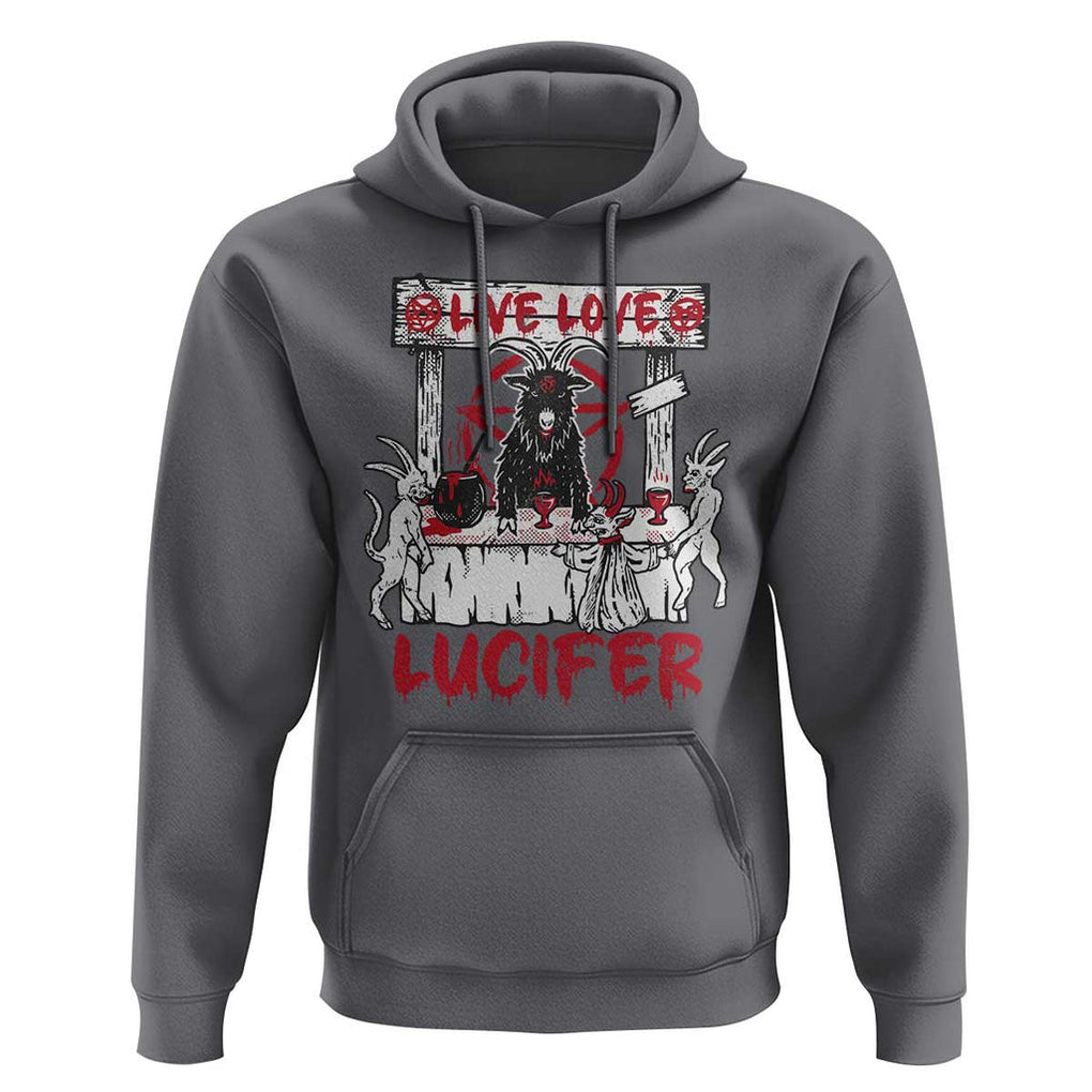Halloween Satan Hoodie Live Love Lucifer Demon TS09 Charcoal Print Your Wear