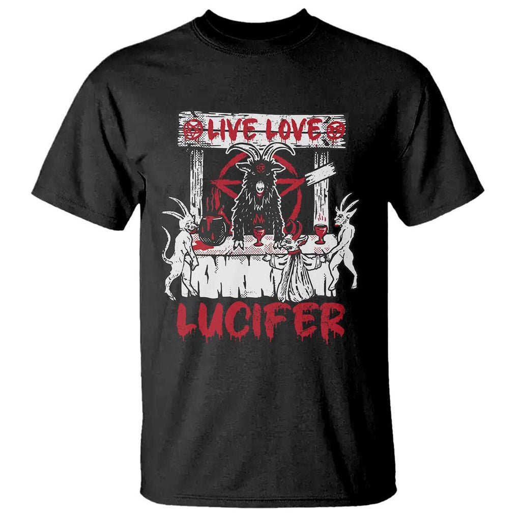 Halloween Satan T Shirt Live Love Lucifer Demon TS09 Black Print Your Wear