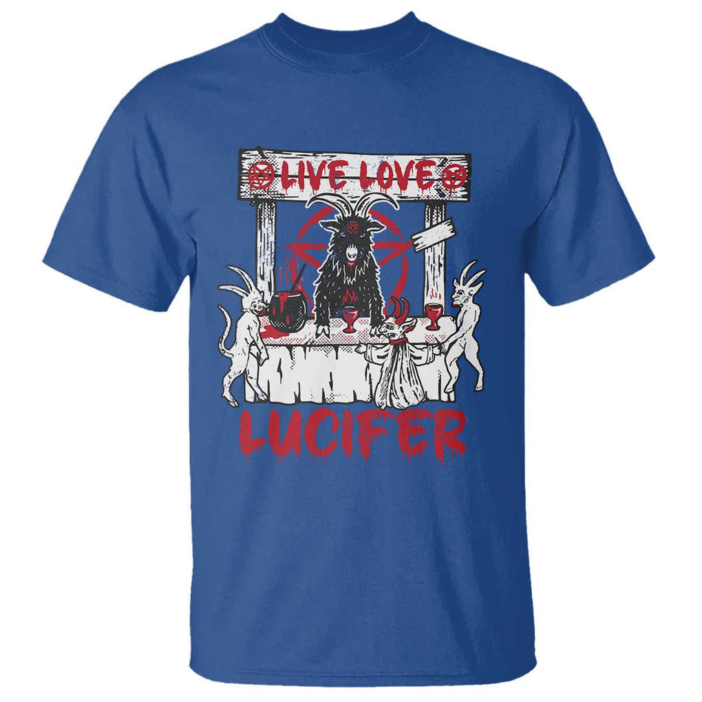 Halloween Satan T Shirt Live Love Lucifer Demon TS09 Royal Blue Print Your Wear