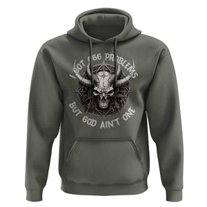 Halloween Satan Hoodie I Got 666 Problems Pentagram TS09 Military Green Print Your Wear