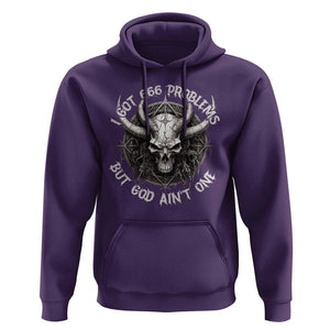 Halloween Satan Hoodie I Got 666 Problems Pentagram TS09 Purple Print Your Wear