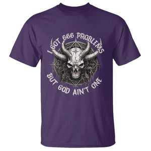 Halloween Satan T Shirt I Got 666 Problems Pentagram TS09 Purple Print Your Wear