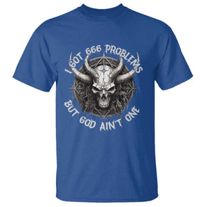 Halloween Satan T Shirt I Got 666 Problems Pentagram TS09 Royal Blue Print Your Wear