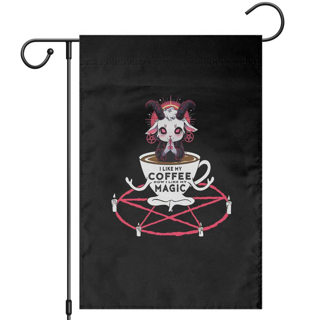 Funny Halloween Coffee Lover Garden Flag Satan I Like My Coffee TS09 Black Print Your Wear